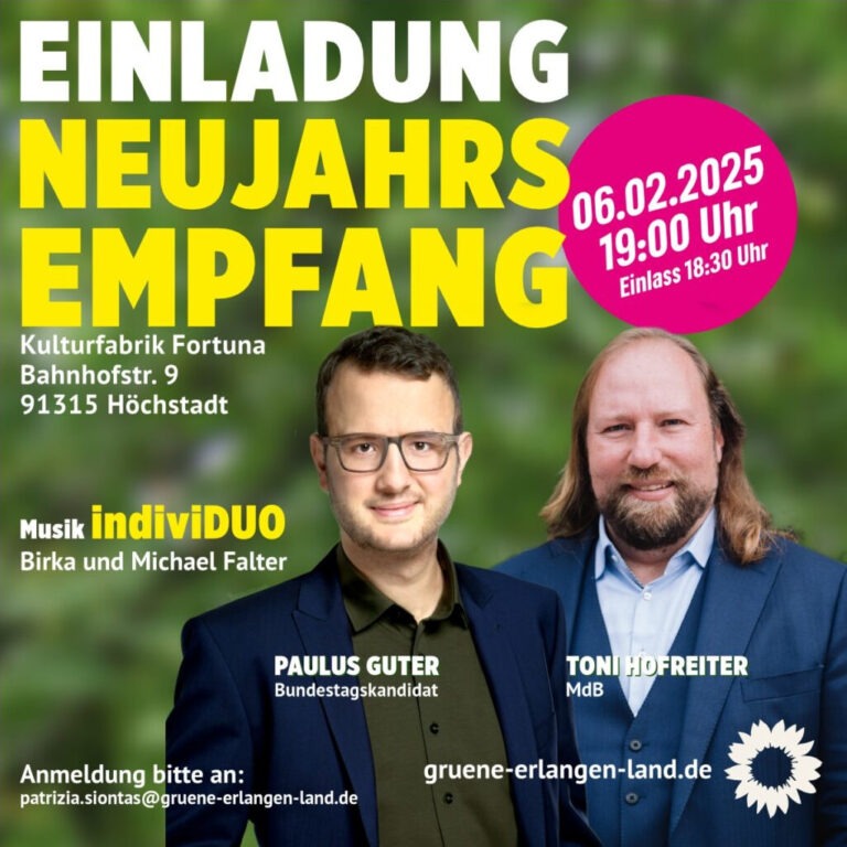 Neujahrsempfang der Grünen Erlangen Höchstadt mit Toni Hofreiter